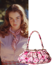 1980's Pink & Burgundy Floral Handbag