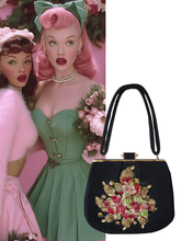 Vintage Glam Floral Handbag