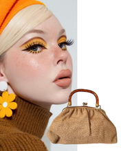 1960s Natural Woven Handbag with Lucite Handles