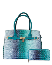 Purple & Teal Croc 2 Piece Set