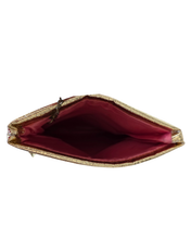 Vintage Gold Metallic Clutch and Coin Purse