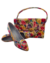 Floral Vintage Bag and Shoe Set