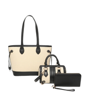 Three Piece Tote Set-Black