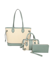Three Piece Tote Set-Sage
