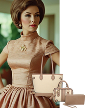 Three Piece Tote Set-Khaki