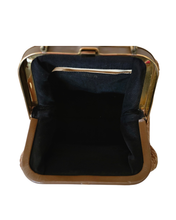 Caramel Brown Chenille Vintage Handbag