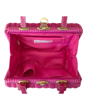 1950s Cappelli Pink Coated Wicker Box Purse