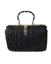 Vintage 1960s Structured Wicker Handbag