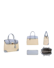 Classic Two-Toned Handbag & Wallet Set