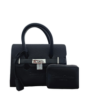Black Mini Satchel & Wallet - 2 Piece Set
