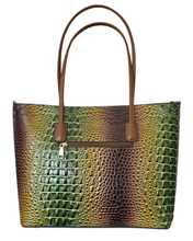 Green & Brown Croc Tote