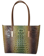Green & Brown Croc Tote