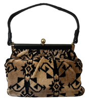 Vintage Carpet Upholstery Handbag