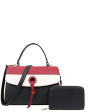 Color-Block Handbag & Wallet Set - 3 Colors Available