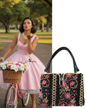 Vintage Floral Needlepoint Handbag
