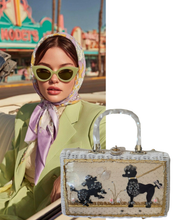 Rare 1950's Poodle Handbag with Lucite Handles
