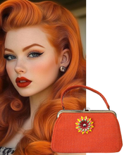 1960's Original Vintage Handbag with Brooch