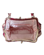 1980's Pink & Burgundy Floral Handbag