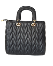 Black Chevron Tote and Wallet - 2 Piece Set