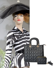 Black Chevron Tote and Wallet - 2 Piece Set