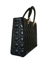 Black Quilted Tote & Wallet - 2 Piece Set