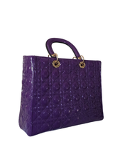 Purple Quilted Tote & Wallet - 2 Piece Set