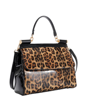 Leopard Luxe Glossy Satchel