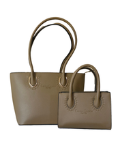 Taupe 2 Piece Tote & Wallet Set