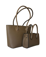 Taupe 2 Piece Tote & Wallet Set