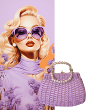 1960s Lavender Lattice Handbag