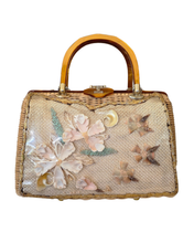 1950s Shell Art Basket Purse