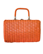 1960's Vintage Woven Basket Handbag