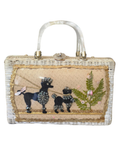 Rare 1950's Poodle Purse with Lucite Handle