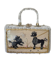 Rare 1950's Poodle Handbag with Lucite Handles