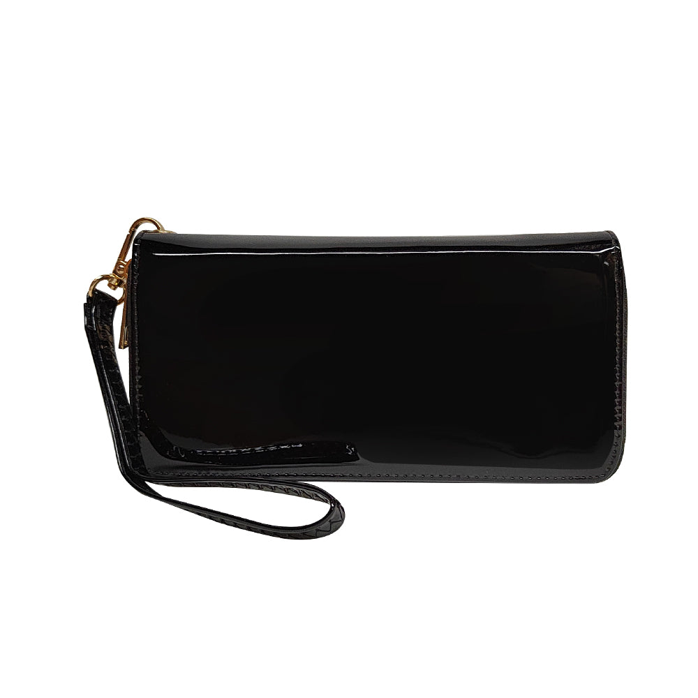 Glossy Patent Wristlet, Wallet