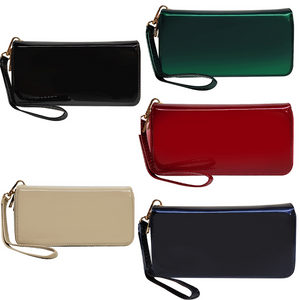 Glossy Patent Wristlet, Wallet